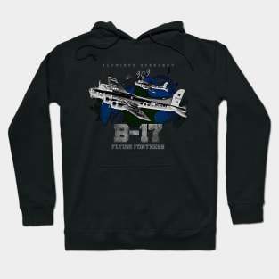 B-17 Flying Fortress heavy us air force bomber Aircraft Hoodie